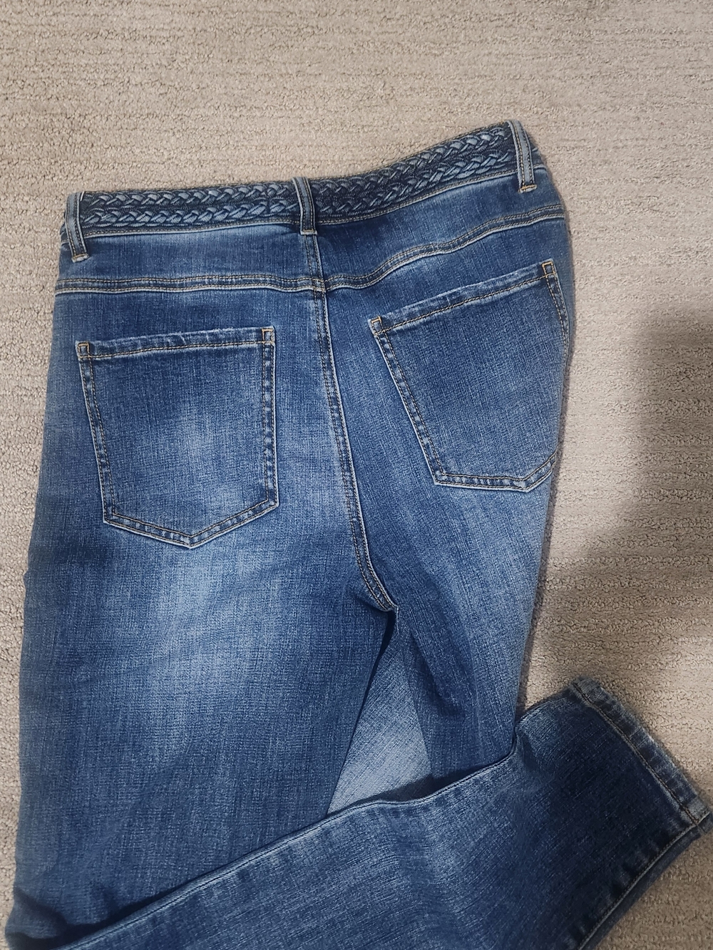 CAbi Dark Blue High-Rise Jeans with Braided Waistband - Picture 6 of 6